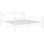 Bettgestell aus weißem Metall, 200 x 200 cm von vidaXL, Betten und Lattenroste - Ref: Foro24-325007, Preis: 153,90 €, Rabatt: %