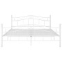 Bettgestell aus weißem Metall, 200 x 200 cm von vidaXL, Betten und Lattenroste - Ref: Foro24-325007, Preis: 153,90 €, Rabatt: %
