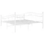 White metal bed frame 200x200 cm by vidaXL, Beds and slatted bases - Ref: Foro24-325007, Price: 161,56 €, Discount: %