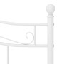 Bettgestell aus weißem Metall, 200 x 200 cm von vidaXL, Betten und Lattenroste - Ref: Foro24-325007, Preis: 153,90 €, Rabatt: %