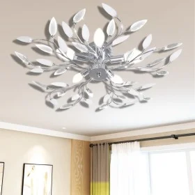 Leaf-shaped glass arm ceiling lamp with 5 E14 bulbs by vidaXL, ceiling lights - Ref: Foro24-241476, Price: 81,22 €, Discount: %