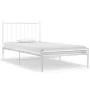 Bettgestell aus weißem Metall, 90 x 200 cm von vidaXL, Betten und Lattenroste - Ref: Foro24-325010, Preis: 74,58 €, Rabatt: %