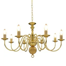 Golden chandelier 8 E14 bulbs by vidaXL, chandeliers - Ref: Foro24-281619, Price: 188,75 €, Discount: %