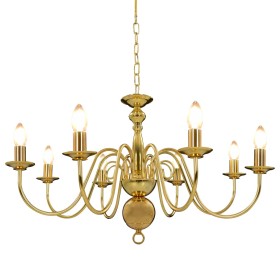 Goldener Kronleuchter mit 8 E14-Glühbirnen von vidaXL, Kronleuchter - Ref: Foro24-281619, Preis: 177,57 €, Rabatt: %