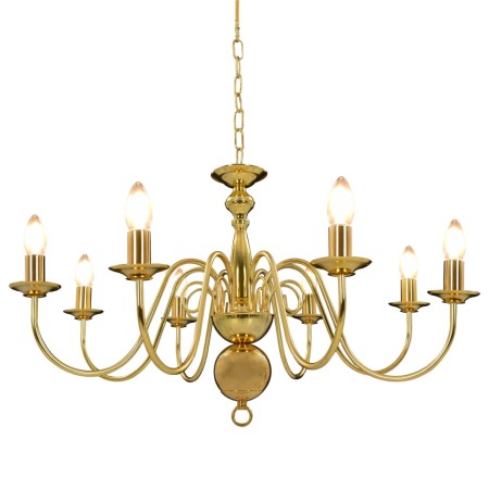 Golden chandelier 8 E14 bulbs by vidaXL, chandeliers - Ref: Foro24-281619, Price: 177,57 €, Discount: %