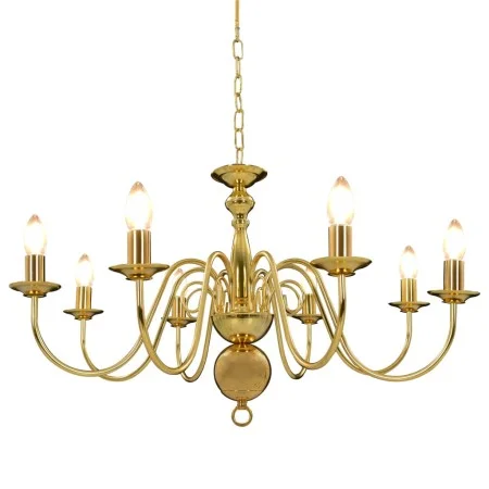 Golden chandelier 8 E14 bulbs by vidaXL, chandeliers - Ref: Foro24-281619, Price: 188,31 €, Discount: %
