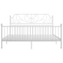 Estructura de cama de metal blanco 180x200 cm de vidaXL, Camas y somieres - Ref: Foro24-324857, Precio: 217,47 €, Descuento: %
