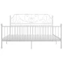 White metal bed frame 180x200 cm by vidaXL, Beds and slatted bases - Ref: Foro24-324857, Price: 228,56 €, Discount: %
