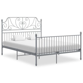 Graues Metallbettgestell 160x200 cm von vidaXL, Betten und Lattenroste - Ref: Foro24-324855, Preis: 207,10 €, Rabatt: %