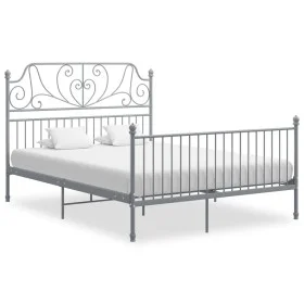 Graues Metallbettgestell 160x200 cm von vidaXL, Betten und Lattenroste - Ref: Foro24-324855, Preis: 203,01 €, Rabatt: %