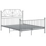 Estructura de cama de metal gris 160x200 cm de vidaXL, Camas y somieres - Ref: Foro24-324855, Precio: 206,97 €, Descuento: %