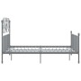 Estructura de cama de metal gris 160x200 cm de vidaXL, Camas y somieres - Ref: Foro24-324855, Precio: 206,97 €, Descuento: %