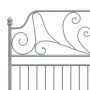 Estructura de cama de metal gris 160x200 cm de vidaXL, Camas y somieres - Ref: Foro24-324855, Precio: 206,97 €, Descuento: %