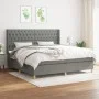 Box spring bed with dark gray fabric mattress 200x200 cm by vidaXL, Beds and slatted bases - Ref: Foro24-3132258, Price: 648,...