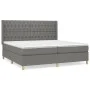 Box spring bed with dark gray fabric mattress 200x200 cm by vidaXL, Beds and slatted bases - Ref: Foro24-3132258, Price: 648,...