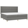 Box spring bed with dark gray fabric mattress 200x200 cm by vidaXL, Beds and slatted bases - Ref: Foro24-3132258, Price: 714,...