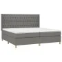 Box spring bed with dark gray fabric mattress 200x200 cm by vidaXL, Beds and slatted bases - Ref: Foro24-3132258, Price: 648,...