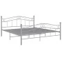 Gray metal bed frame 200x200 cm by vidaXL, Beds and slatted bases - Ref: Foro24-325008, Price: 161,73 €, Discount: %