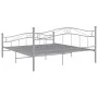 Gray metal bed frame 200x200 cm by vidaXL, Beds and slatted bases - Ref: Foro24-325008, Price: 161,73 €, Discount: %