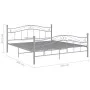 Gray metal bed frame 200x200 cm by vidaXL, Beds and slatted bases - Ref: Foro24-325008, Price: 161,73 €, Discount: %