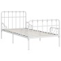 Bettgestell mit Lattenrost aus weißem Metall, 90 x 200 cm von vidaXL, Betten und Lattenroste - Ref: Foro24-284601, Preis: 117...