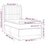 Box spring bed with light gray fabric mattress 90x200 cm by vidaXL, Beds and slatted bases - Ref: Foro24-3131561, Price: 331,...