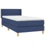 Box spring bed with blue fabric mattress 100x200 cm by vidaXL, Beds and slatted bases - Ref: Foro24-3130255, Price: 331,48 €,...