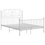 White metal bed frame 160x200 cm by vidaXL, Beds and slatted bases - Ref: Foro24-324854, Price: 300,79 €, Discount: %