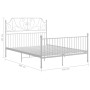 White metal bed frame 160x200 cm by vidaXL, Beds and slatted bases - Ref: Foro24-324854, Price: 300,79 €, Discount: %