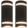 Außenwandleuchten 2 Stk. 35 W schwarz halbrund von vidaXL, Außenbeleuchtung - Ref: Foro24-45649, Preis: 49,50 €, Rabatt: %