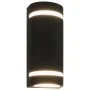 Außenwandleuchten 2 Stk. 35 W schwarz halbrund von vidaXL, Außenbeleuchtung - Ref: Foro24-45649, Preis: 49,50 €, Rabatt: %