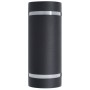 Lámparas de pared de exterior 2 uds 35 W negro semicircular