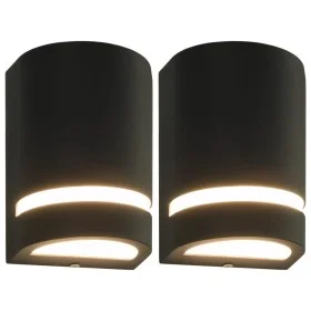Außenwandleuchten 2 Stück 35 W schwarz halbrund von vidaXL, Außenbeleuchtung - Ref: Foro24-45648, Preis: 35,54 €, Rabatt: %