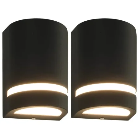 Outdoor wall lamps 2 pcs 35 W black semicircular by vidaXL, Outdoor lighting - Ref: Foro24-45648, Price: 35,54 €, Discount: %