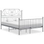 Gray metal bed frame 140x200 cm by vidaXL, Beds and slatted bases - Ref: Foro24-324852, Price: 152,68 €, Discount: %