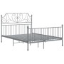 Gray metal bed frame 140x200 cm by vidaXL, Beds and slatted bases - Ref: Foro24-324852, Price: 152,68 €, Discount: %