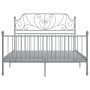 Gray metal bed frame 140x200 cm by vidaXL, Beds and slatted bases - Ref: Foro24-324852, Price: 152,68 €, Discount: %