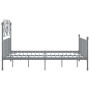 Gray metal bed frame 140x200 cm by vidaXL, Beds and slatted bases - Ref: Foro24-324852, Price: 152,68 €, Discount: %