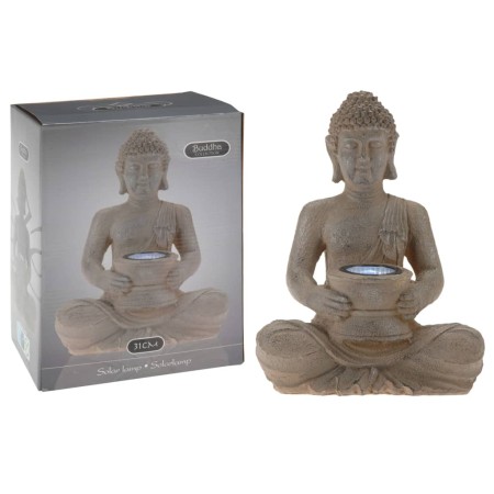 ProGarden Buddha-Figur aus Polystone mit Solarlampe von ProGarden, Außenbeleuchtung - Ref: Foro24-436103, Preis: 27,66 €, Rab...