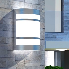 Lámpara de pared para exteriores acero inoxidable de vidaXL, Iluminación de exterior - Ref: Foro24-42218, Precio: 27,10 €, De...