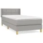 Box spring bed with light gray fabric mattress 100x200 cm by vidaXL, Beds and slatted bases - Ref: Foro24-3130249, Price: 317...