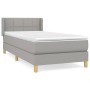 Cama box spring con colchón tela gris claro 100x200 cm de vidaXL, Camas y somieres - Ref: Foro24-3130249, Precio: 318,88 €, D...