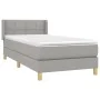 Box spring bed with light gray fabric mattress 100x200 cm by vidaXL, Beds and slatted bases - Ref: Foro24-3130249, Price: 317...