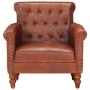 Sillón de cuero auténtico de cabra marrón oscuro de vidaXL, Sillones - Ref: Foro24-288287, Precio: 383,76 €, Descuento: %