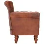 Sillón de cuero auténtico de cabra marrón oscuro de vidaXL, Sillones - Ref: Foro24-288287, Precio: 383,76 €, Descuento: %