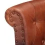 Sillón de cuero auténtico de cabra marrón oscuro de vidaXL, Sillones - Ref: Foro24-288287, Precio: 383,76 €, Descuento: %