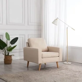 Cream-colored fabric armchair by vidaXL, Armchairs - Ref: Foro24-288696, Price: 178,28 €, Discount: %