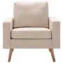 Sillón de tela color crema de vidaXL, Sillones - Ref: Foro24-288696, Precio: 179,94 €