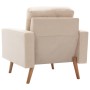 Sillón de tela color crema de vidaXL, Sillones - Ref: Foro24-288696, Precio: 179,94 €