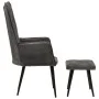Vintage black canvas wing chair with footrest by vidaXL, Armchairs - Ref: Foro24-339670, Price: 83,22 €, Discount: %
